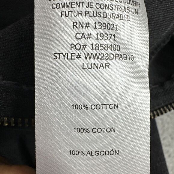 Frame The Zip Up Jean Women Size 29 Lunar Black Crop Stretch High Rise NWT - Picture 12 of 14